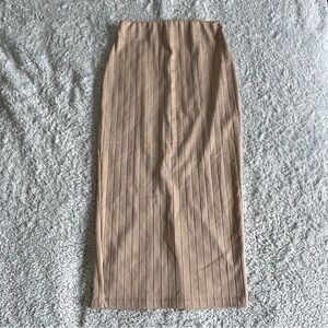 Topshop Elegant Tan Ribbed Pencil Skirt!